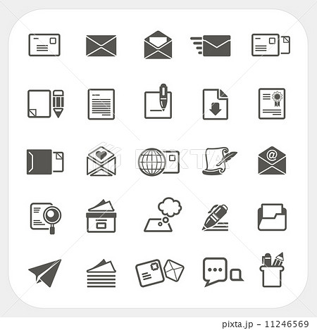 Mail icons set 11246569