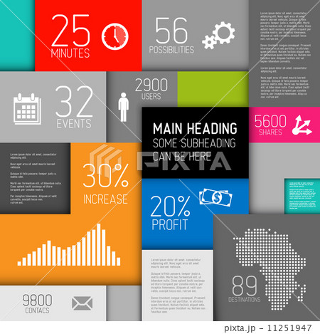 Vector abstract squares background illustration / infographic template 11251947