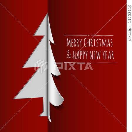 Merry Christmas card made from paper 11252116
