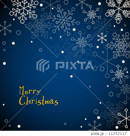 Retro simple Christmas card with snowflakes 11252117