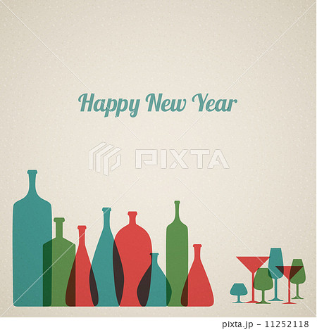Retro New Year card 11252118