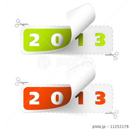 Vector 2012 / 2013 new year stickers Vector 2012 / 2013 new year stickers 11252178