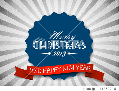 Simple vintage retro vector Christmas card 11252218