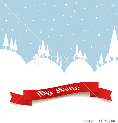 Vector retro snowy landscape Vector retro snowy landscape 11252286