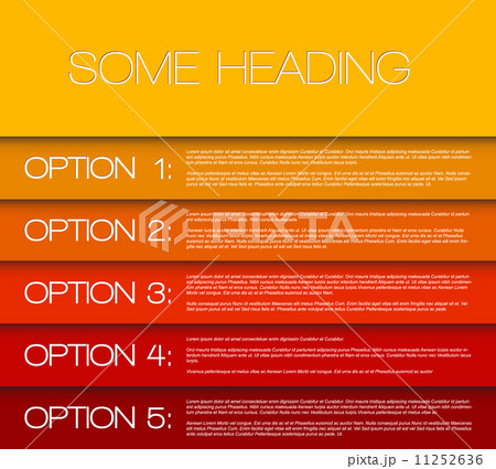 One two three four five - vector options background One two three four five - vector options background 11252636