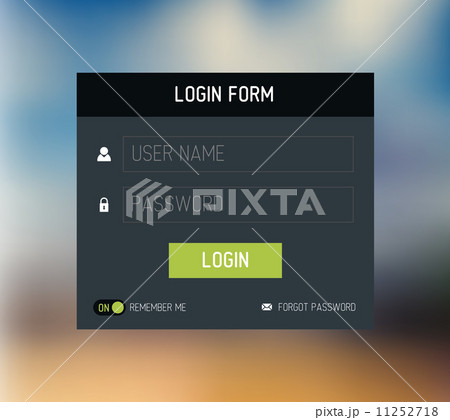 Vector login form template / design 11252718