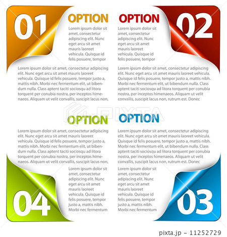 Set of Colorful Vector Sample option stickers Set of Colorful Vector Sample option stickers 11252729