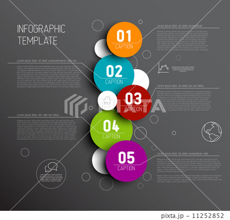 One two three four five - vector progress icons for five steps 11252852