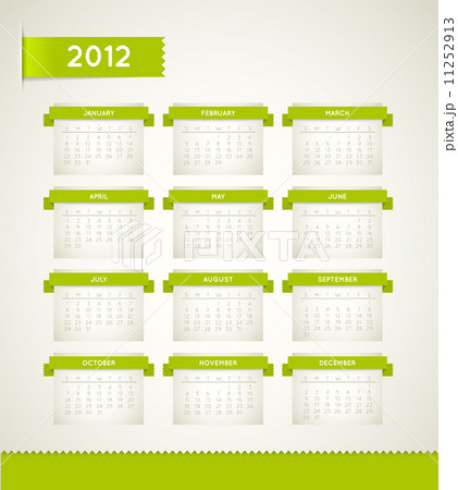 Vector Vintage retro calendar 2012 11252913