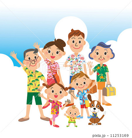 家族3世代で夏の旅行 家族3世代で夏の旅行 11253169