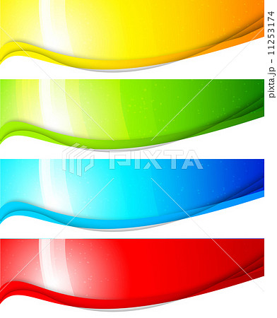 Set of wavy banners 11253174