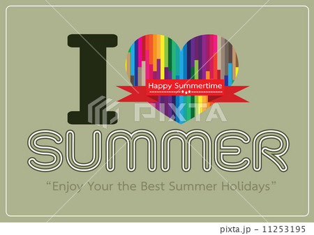 I love Summer concept  idea design card 11253195