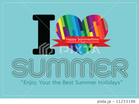 I love Summer concept idea design card I love Summer concept idea design card 11253196