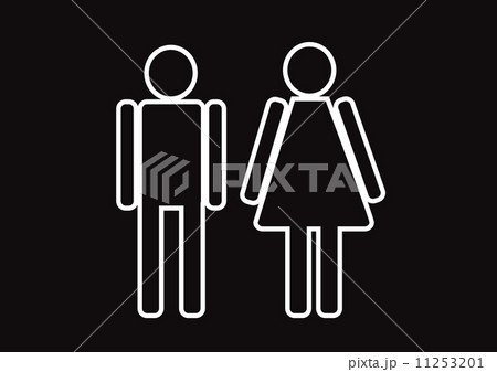 Pictogram Man Woman Sign icons, toilet sign or restroom icon Pictogram Man Woman Sign icons, toilet sign or restroom icon 11253201