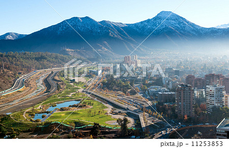 Santiago winter cityscape 11253853