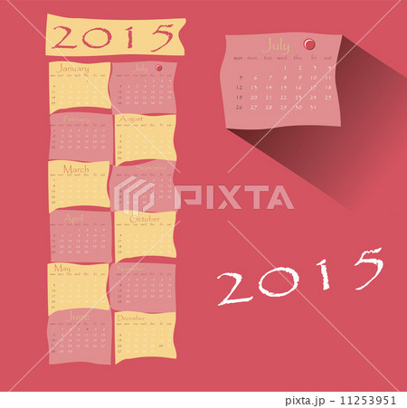 Calendar on page, paper sticker. 11253951