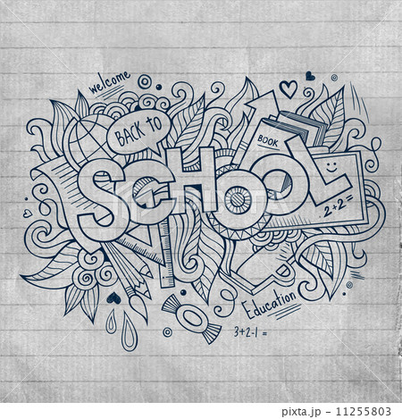School hand lettering and doodles elements School hand lettering and doodles elements 11255803