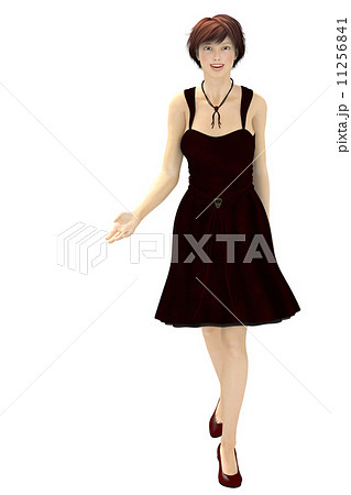 フォーマルドレスの女性 合成用背景透過pngイラスト素材のイラスト素材 11256841 Pixta