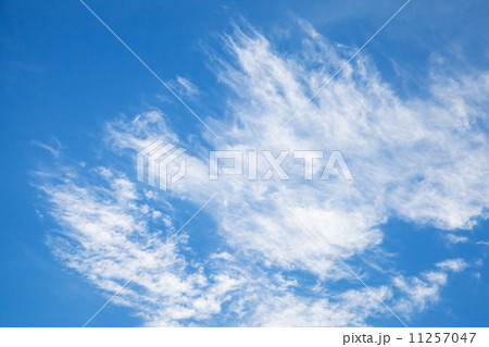 Natural bright blue cloudy sky, background texture 11257047
