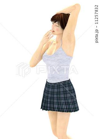 背伸びする若い女性 背伸びする若い女性 11257832