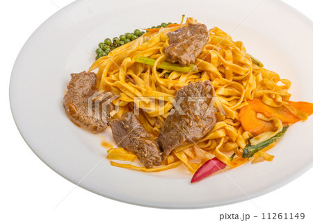 Fried noodles with beef Fried noodles with beef 11261149
