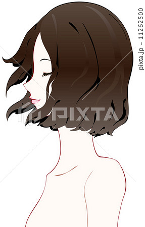 美容 横顔 追い風のイラスト素材 11262500 Pixta