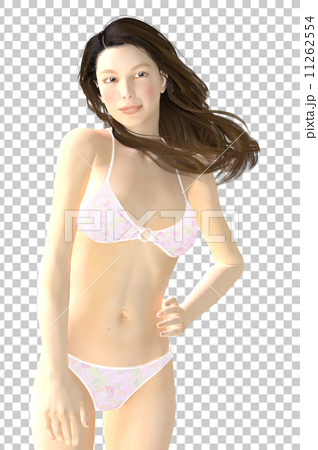 A swimsuit woman blowing in the wind 11262554