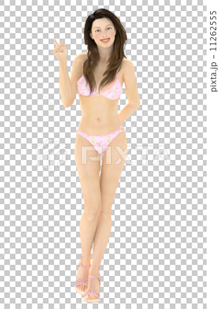 A woman with a one-point bathing suit 11262555