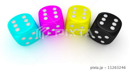 Dices of cmyk colors Dices of cmyk colors 11263246