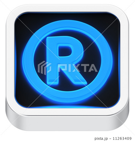 Registered sign luminous icon 11263409
