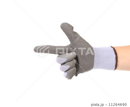 Hand in glove showing one. 11264690