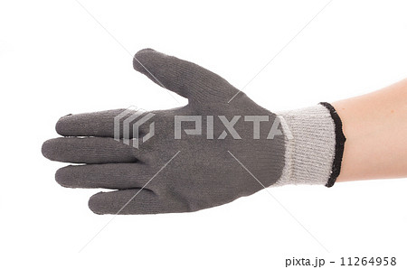 Rubber protective gray glove. 11264958