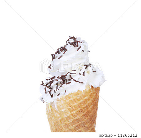 Soft serve ice cream. Sprinkles chocolate. 11265212