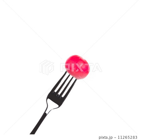 Fresh radish on a fork. Fresh radish on a fork. 11265283