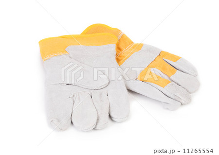 Construction gloves yellow white. Construction gloves yellow white. 11265554