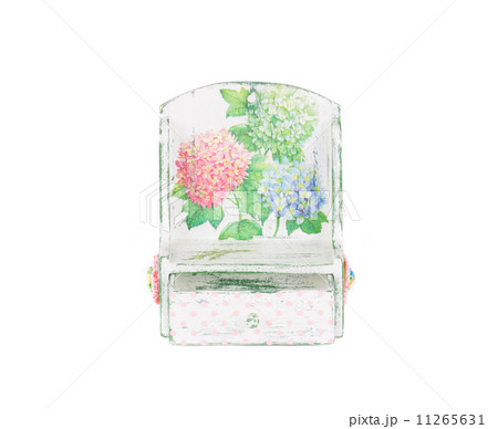 Handmade bureau with floral pattern. 11265631