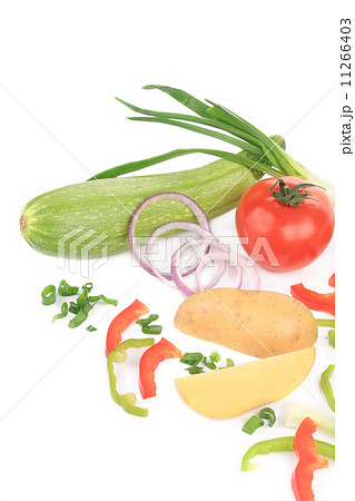 Vegetables composition on white. Vegetables composition on white. 11266403