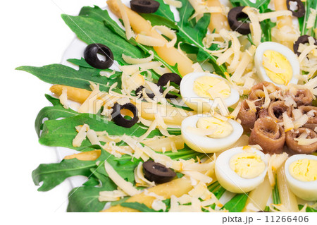 Asparagus salad with anchovies. Asparagus salad with anchovies. 11266406