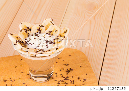 Banana dessert on cutting board. 11267186
