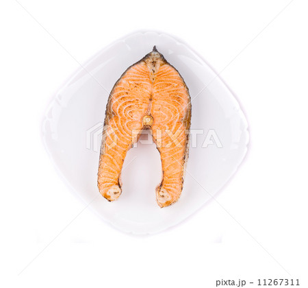 Grilled salmon steak. 11267311