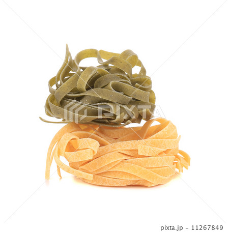Tagliatelle paglia e fieno tipycal italian pasta. 11267849