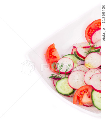 Close up of radish salad. Close up of radish salad. 11269406