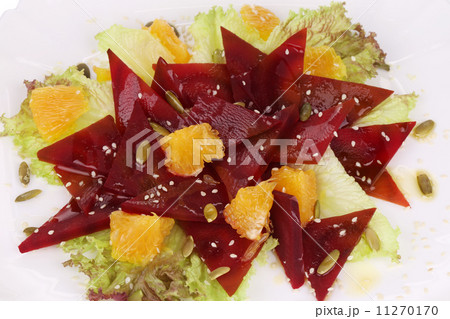Beet salad with orange and sesame. 11270170