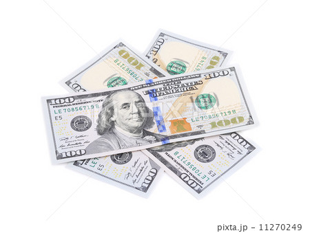 Heap of hundred dollar banknotes. Heap of hundred dollar banknotes. 11270249