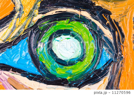 Oil painting of abstract human eye. Oil painting of abstract human eye. 11270596