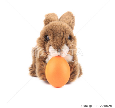 Easter rabbit and yellow egg. 11270626