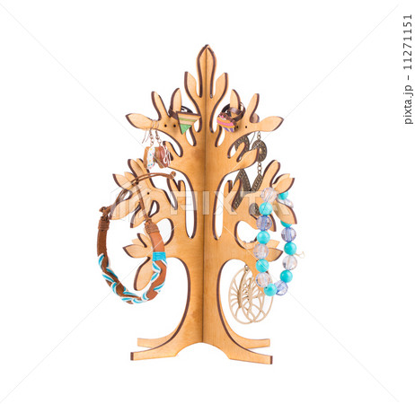 Aquamarine wood stand for jewelry. 11271151