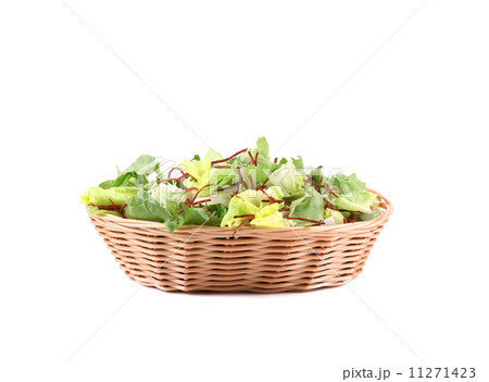 Lettuce leaves and beet in basket. 11271423