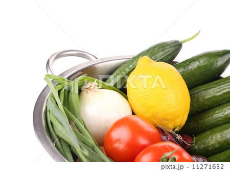 Vegetables in colander. Close up. Vegetables in colander. Close up. 11271632