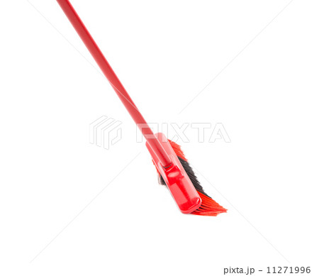 Close up of red black broom. Close up of red black broom. 11271996